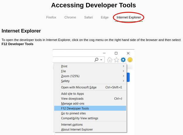 Accessing Developer Tools - 5